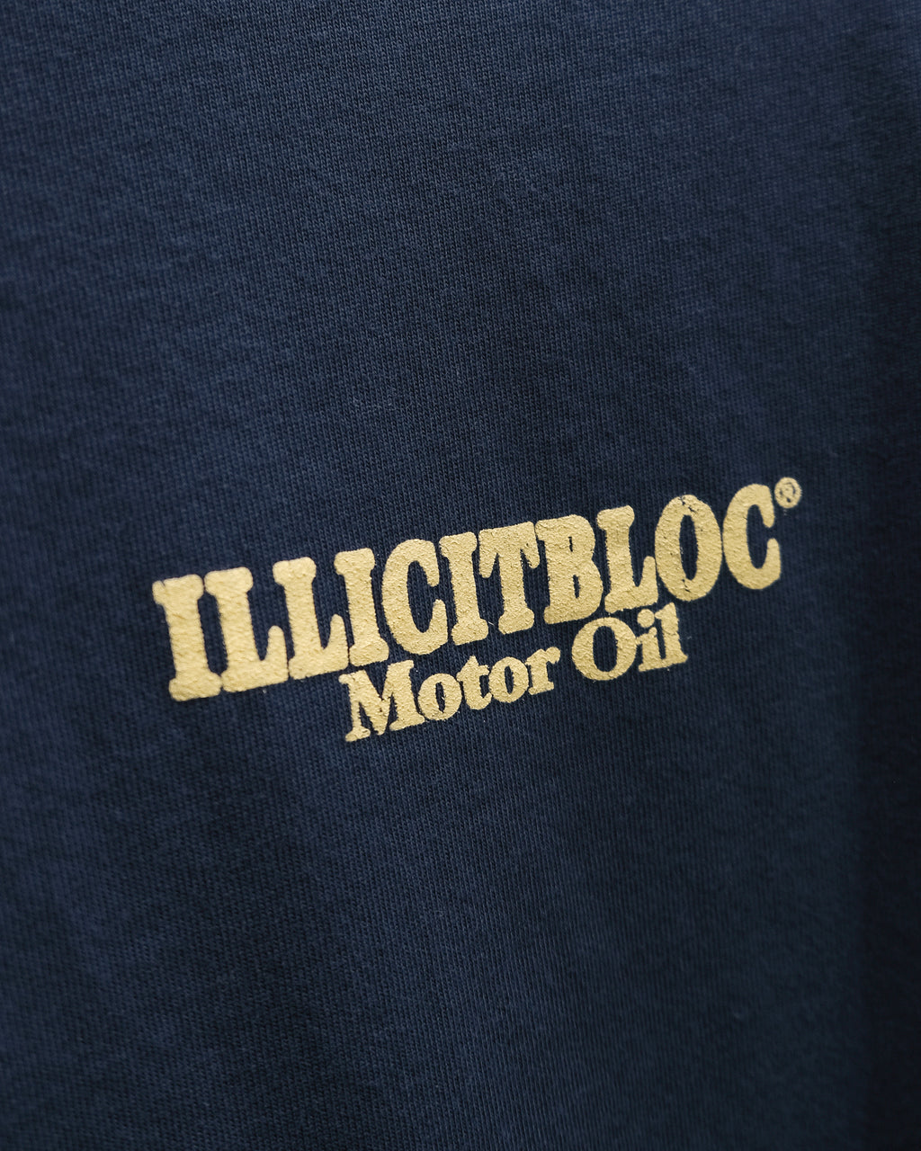 Oil Can Raw Hem T-shirt - Navy