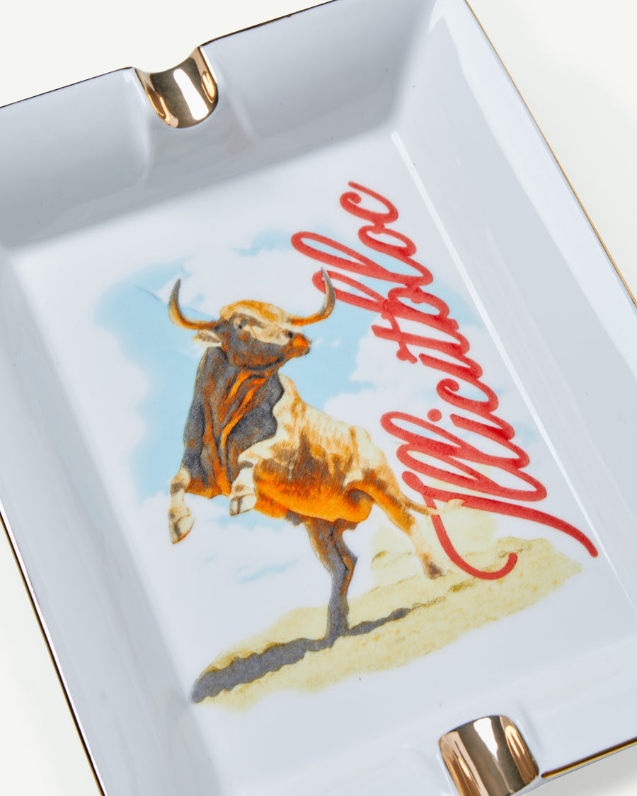 BULL MASCOT ASHTRAY