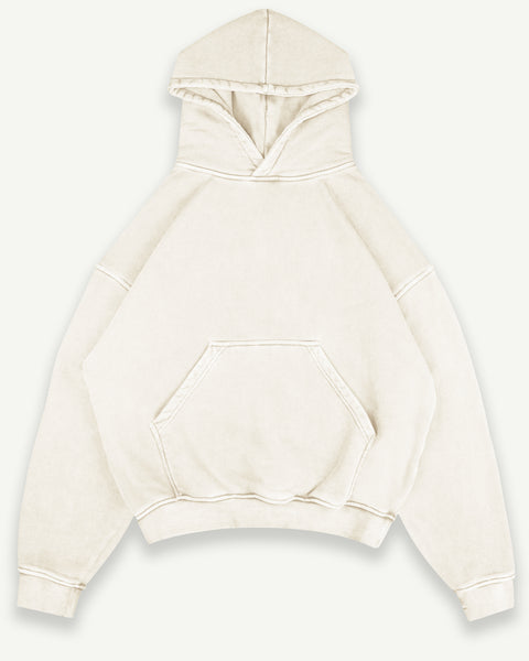 BLANK HOODIE - ECRU