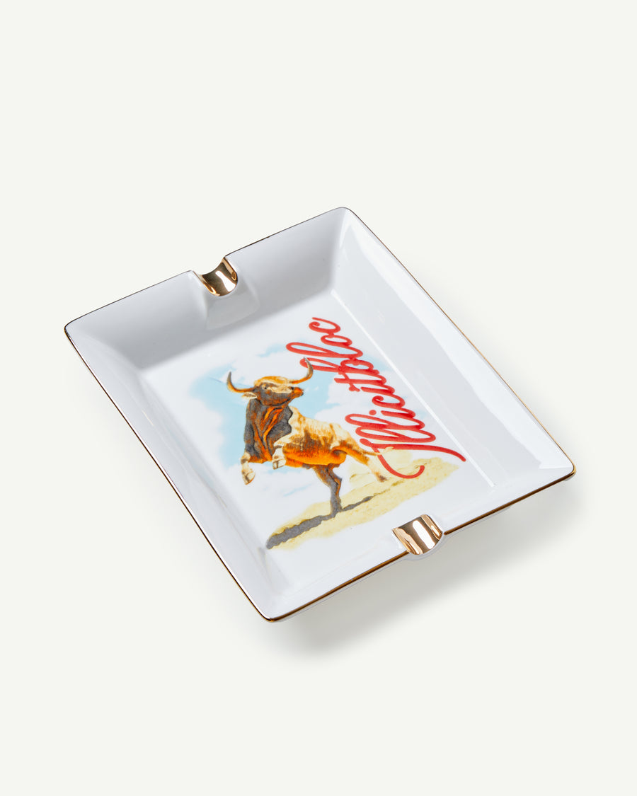 BULL MASCOT ASHTRAY