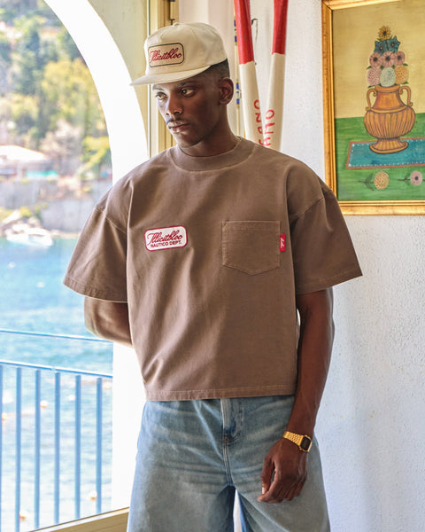 DEPT. POCKET T-SHIRT - WASHED BROWN