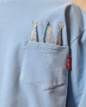 Load image into Gallery viewer, SARDINE POCKET LONG SLEEVE T-SHIRT - POWDER BLUE
