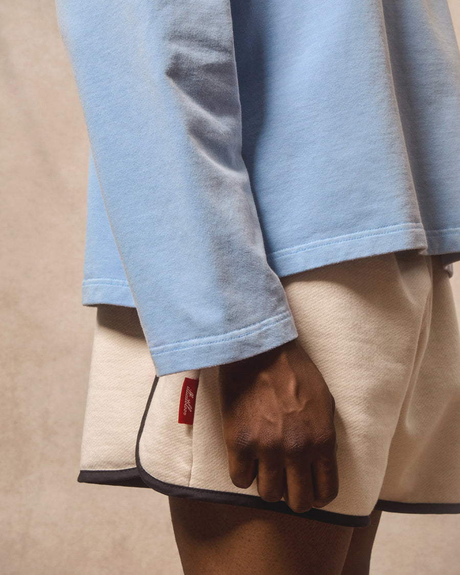 SARDINE POCKET LONG SLEEVE T-SHIRT - POWDER BLUE