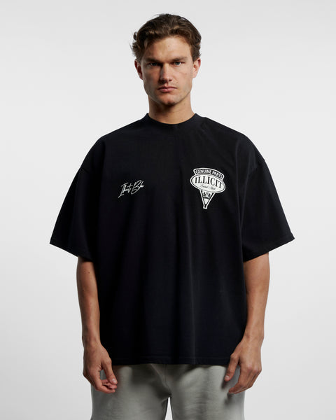 GENUINE PARTS T-SHIRT - BLACK