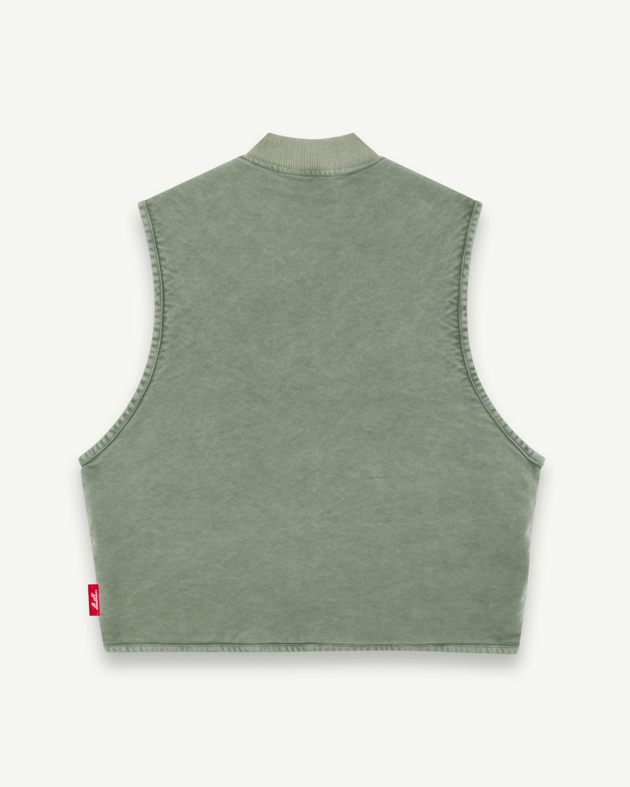 MOLESKIN ANGLER GILET - MOSS GRAY