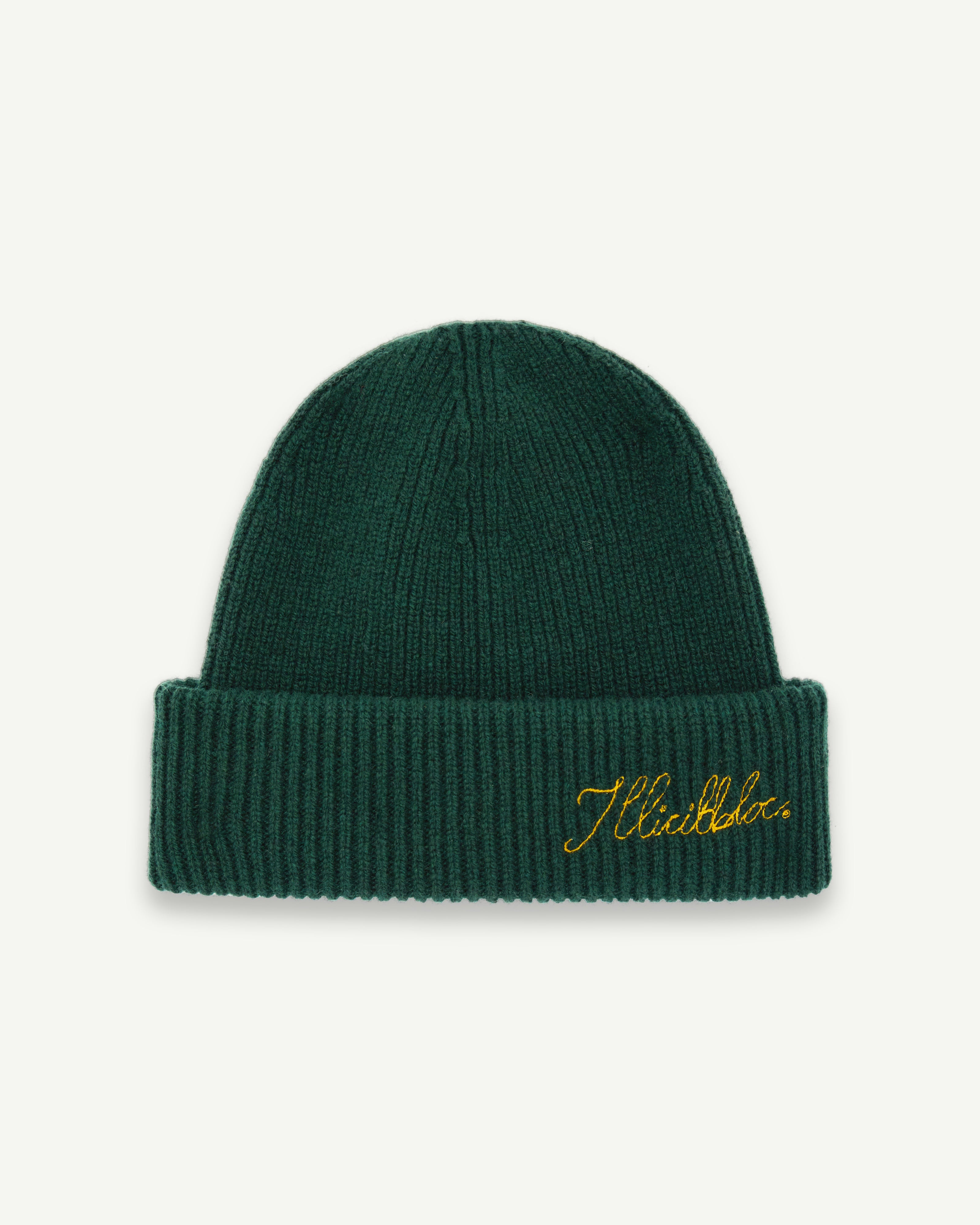 LAMBSWOOL ANGLER BEANIE - HUNTER GREEN