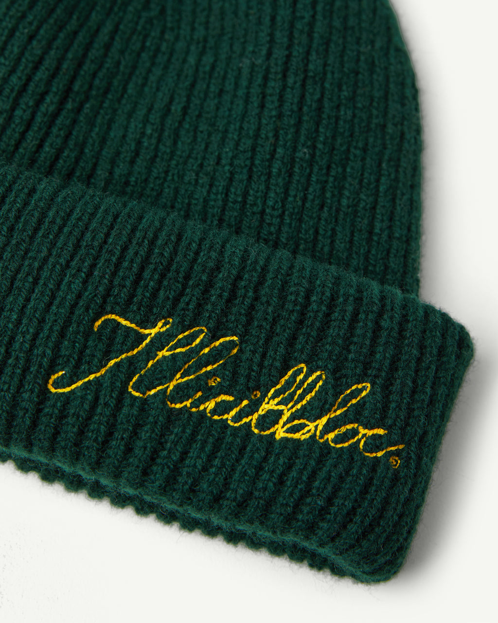 LAMBSWOOL ANGLER BEANIE - HUNTER GREEN