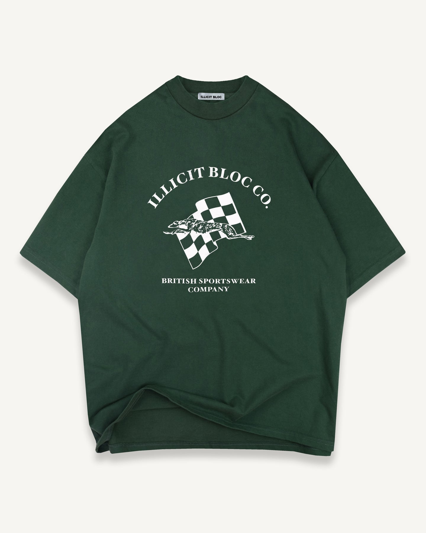 GREYHOUND T-SHIRT - BRITISH RACING GREEN