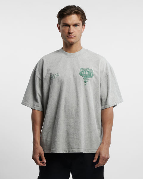 GENUINE PARTS T-SHIRT - GREY MARL