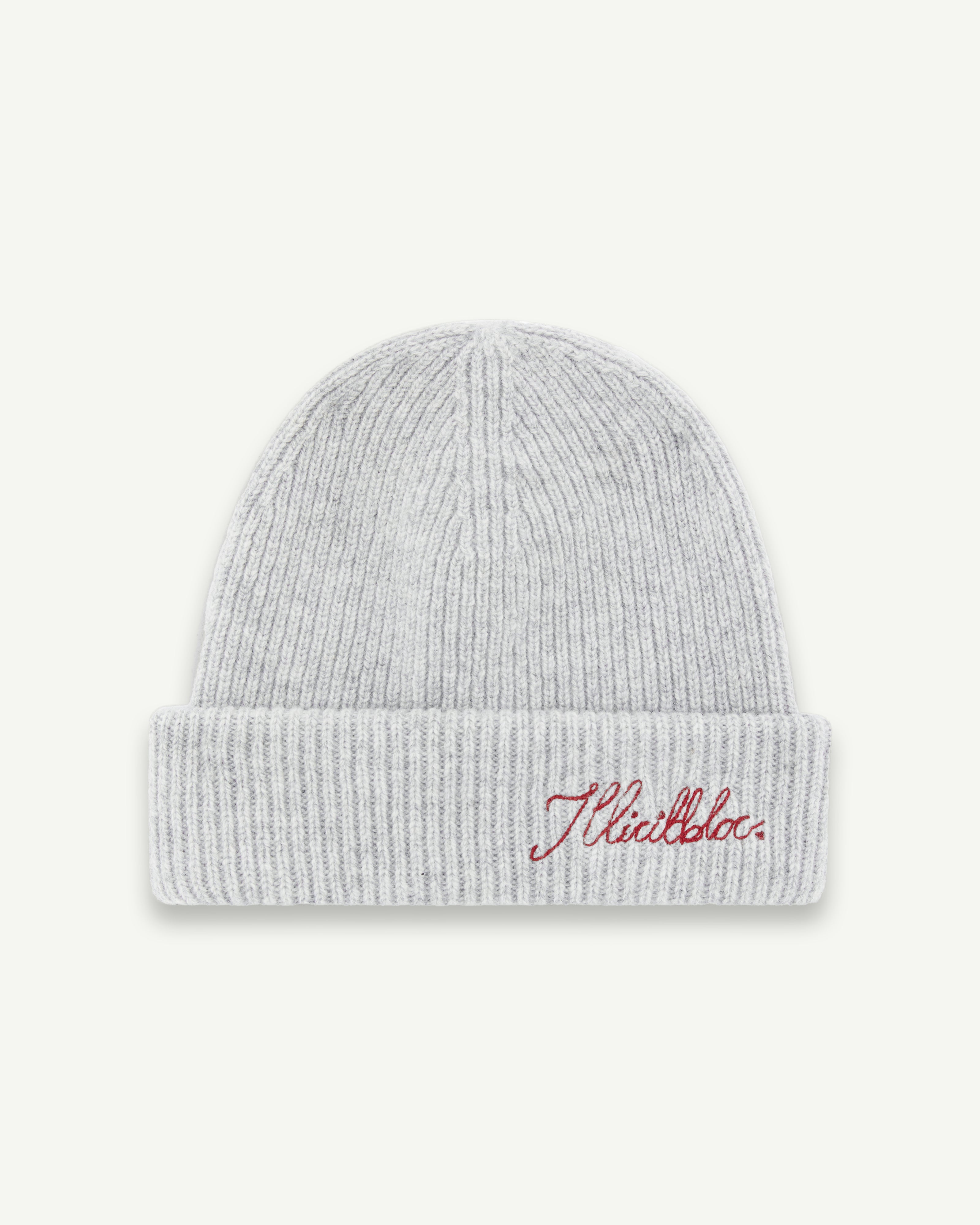 LAMBSWOOL ANGLER BEANIE - GREY
