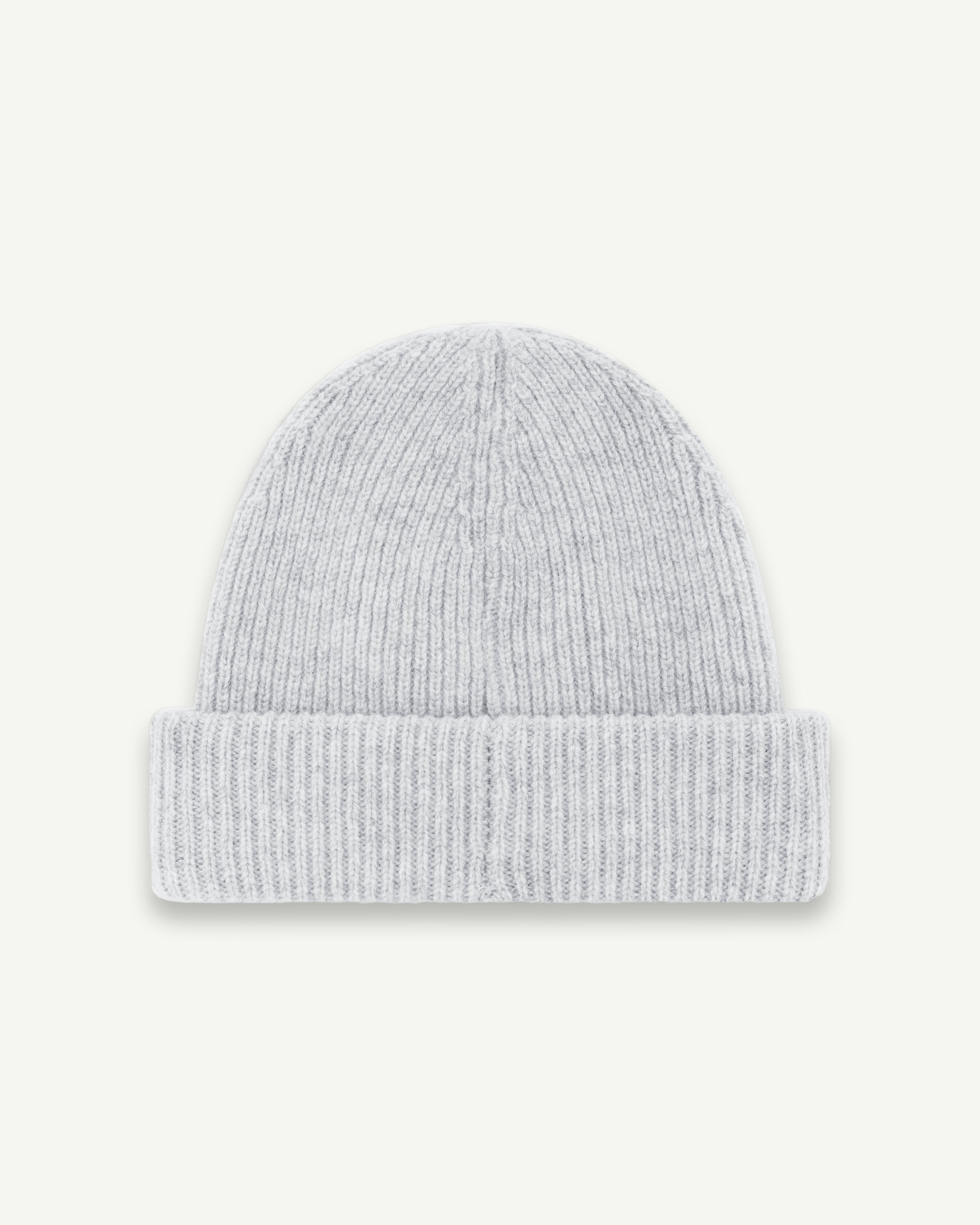 LAMBSWOOL ANGLER BEANIE - GREY