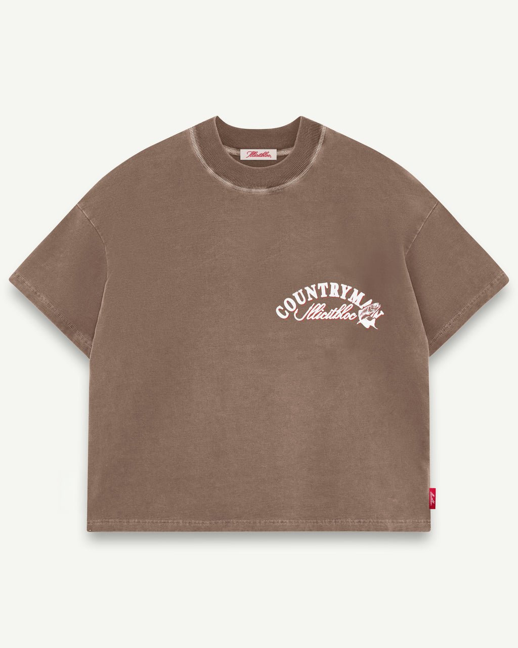 HOOKED T-SHIRT - WASHED BROWN