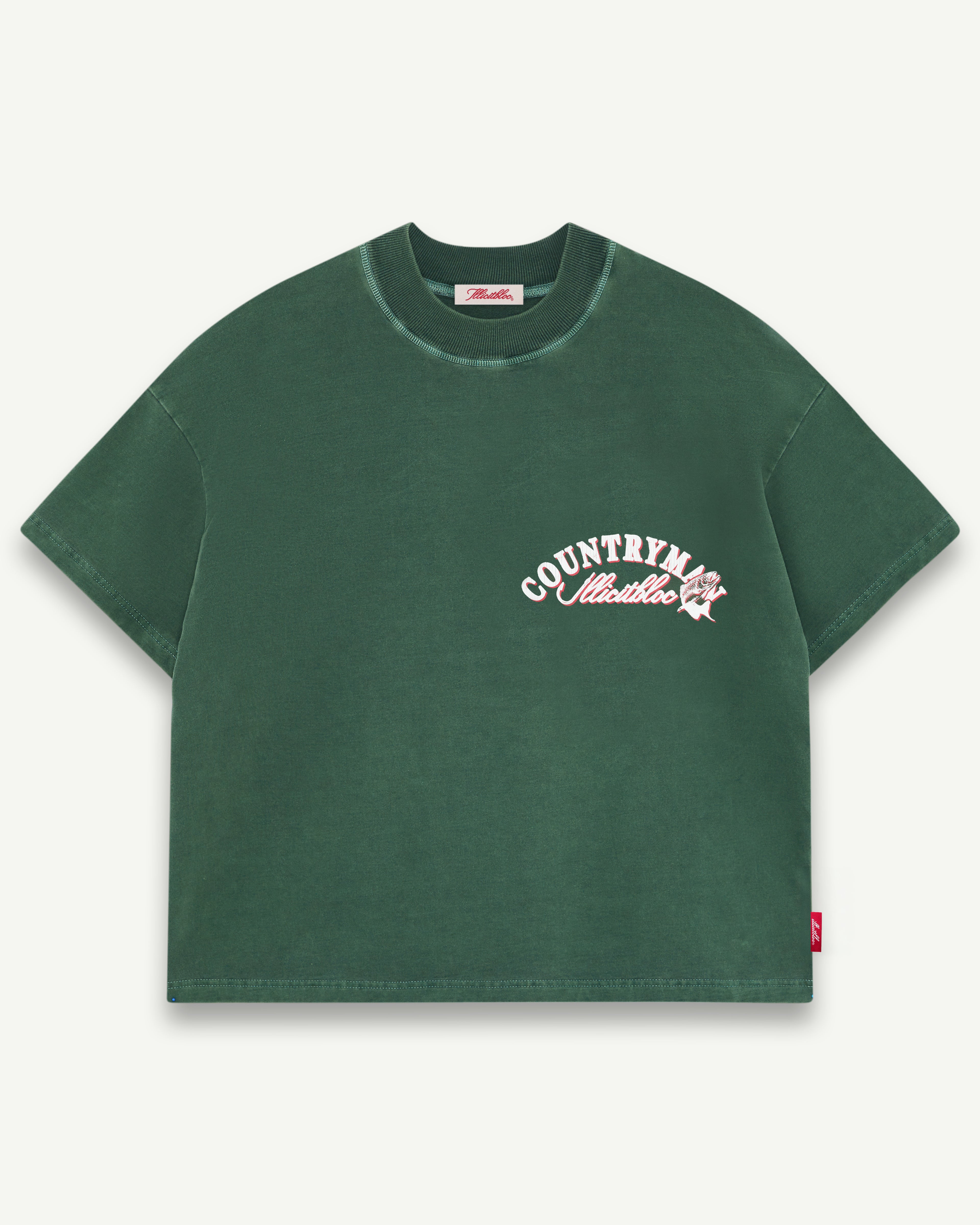 HOOKED T-SHIRT - HUNTER GREEN