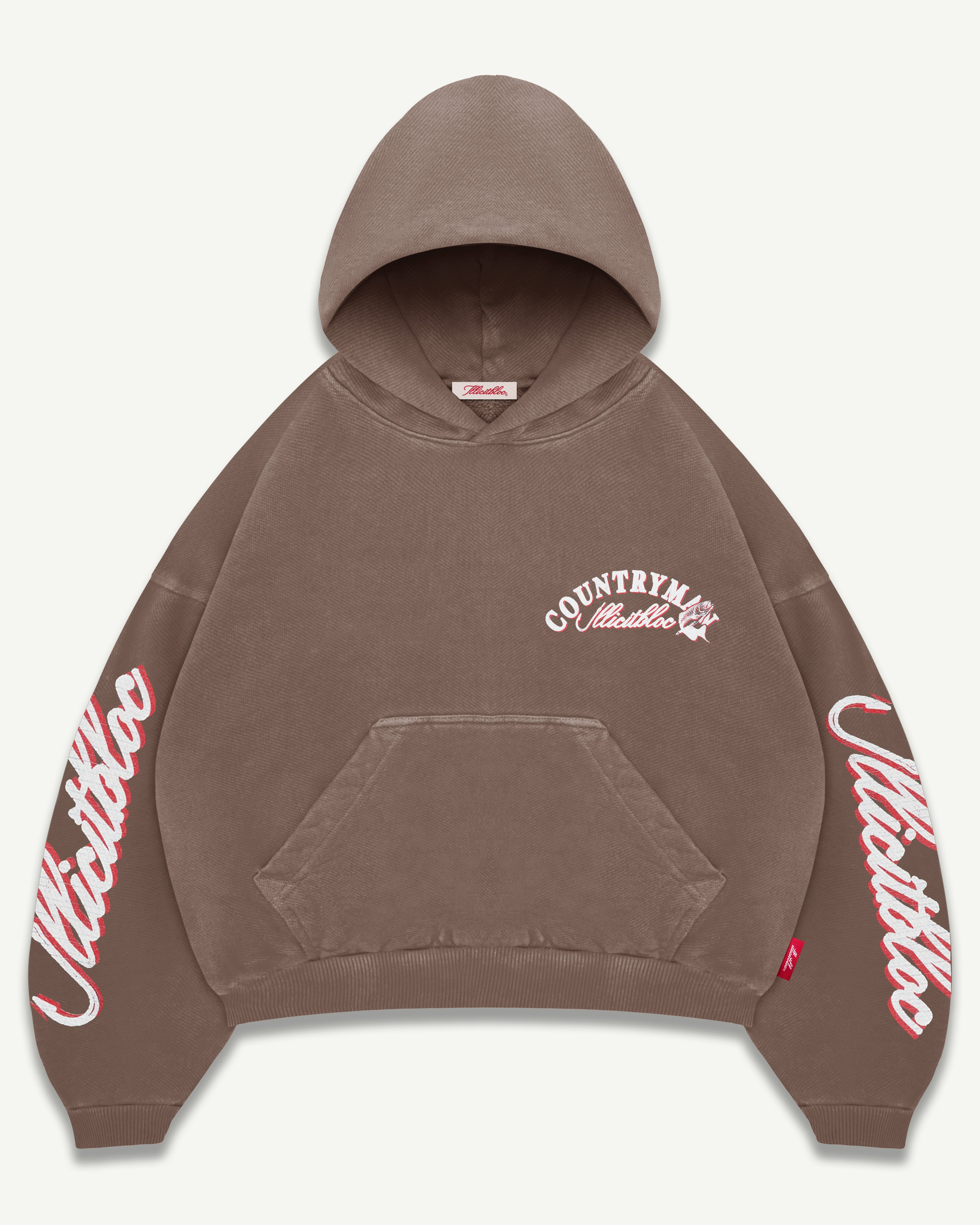 HOOKED HOODIE - WASHED BROWN