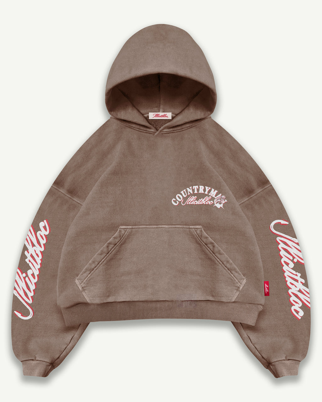 Hooked Hoodie - Washed Brown