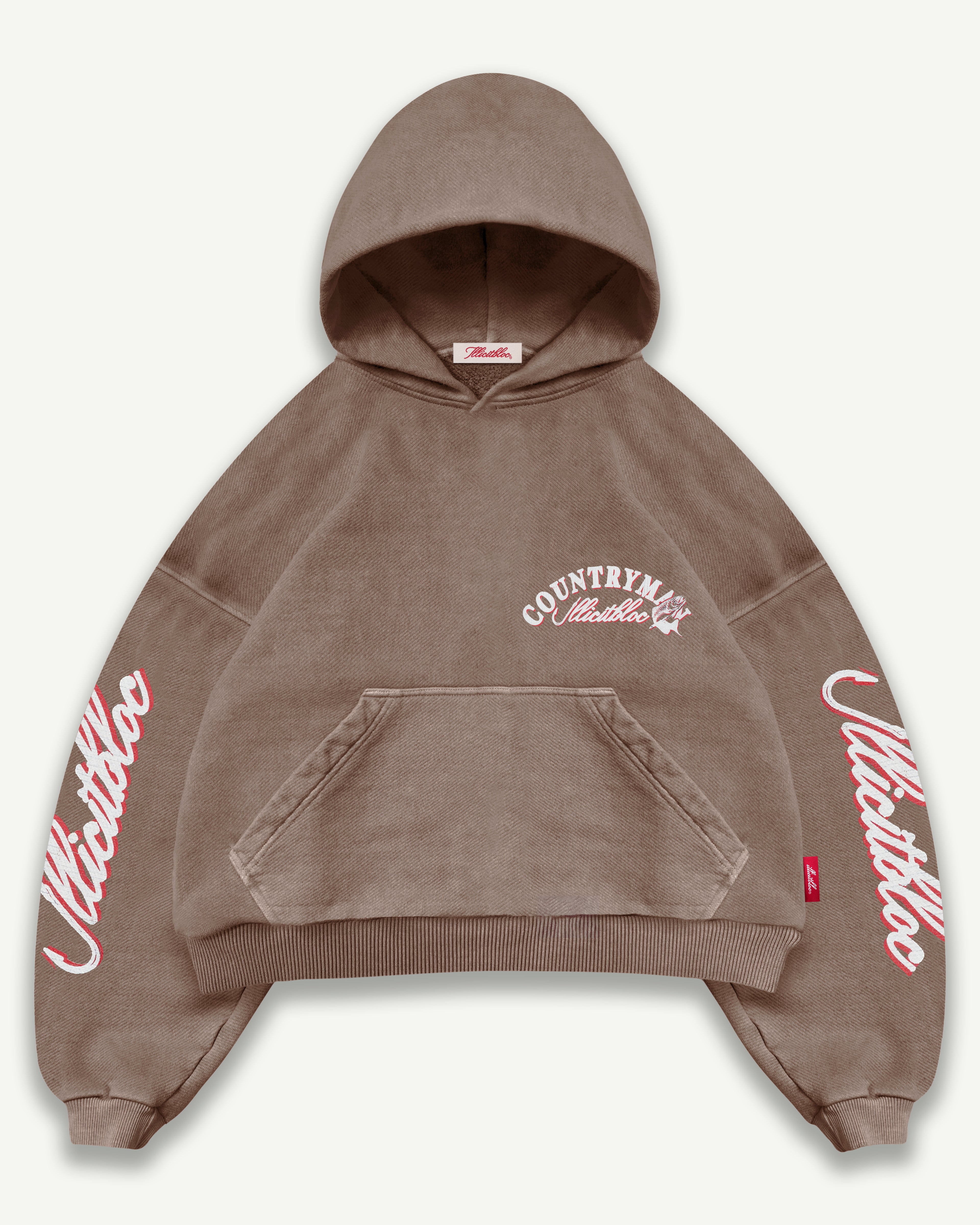 Hooked Hoodie - Washed Brown