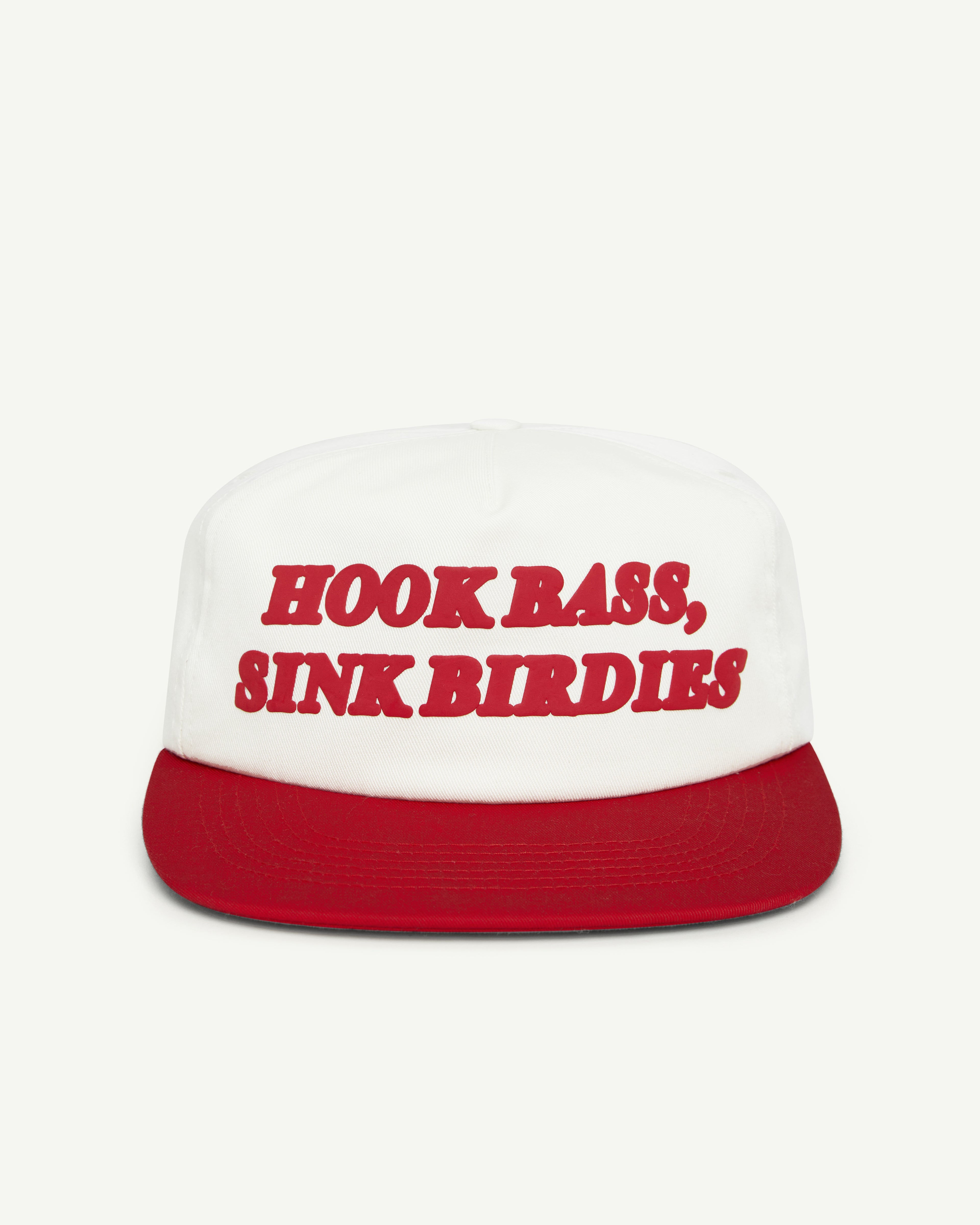 BASS & BIRDIES CAP - CREAM/RED