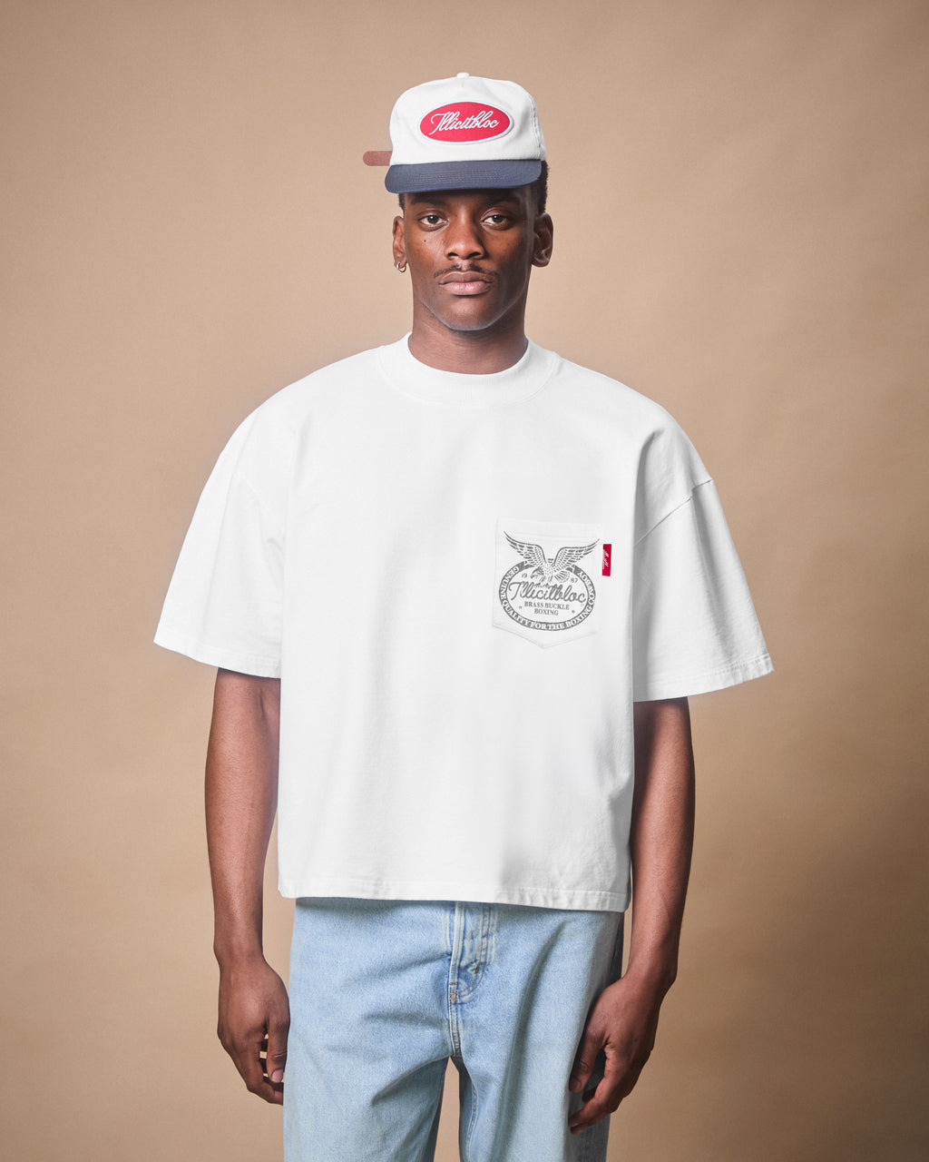 HORSEPOWER CLOUDWEAVE™ POCKET T-SHIRT - WHITE