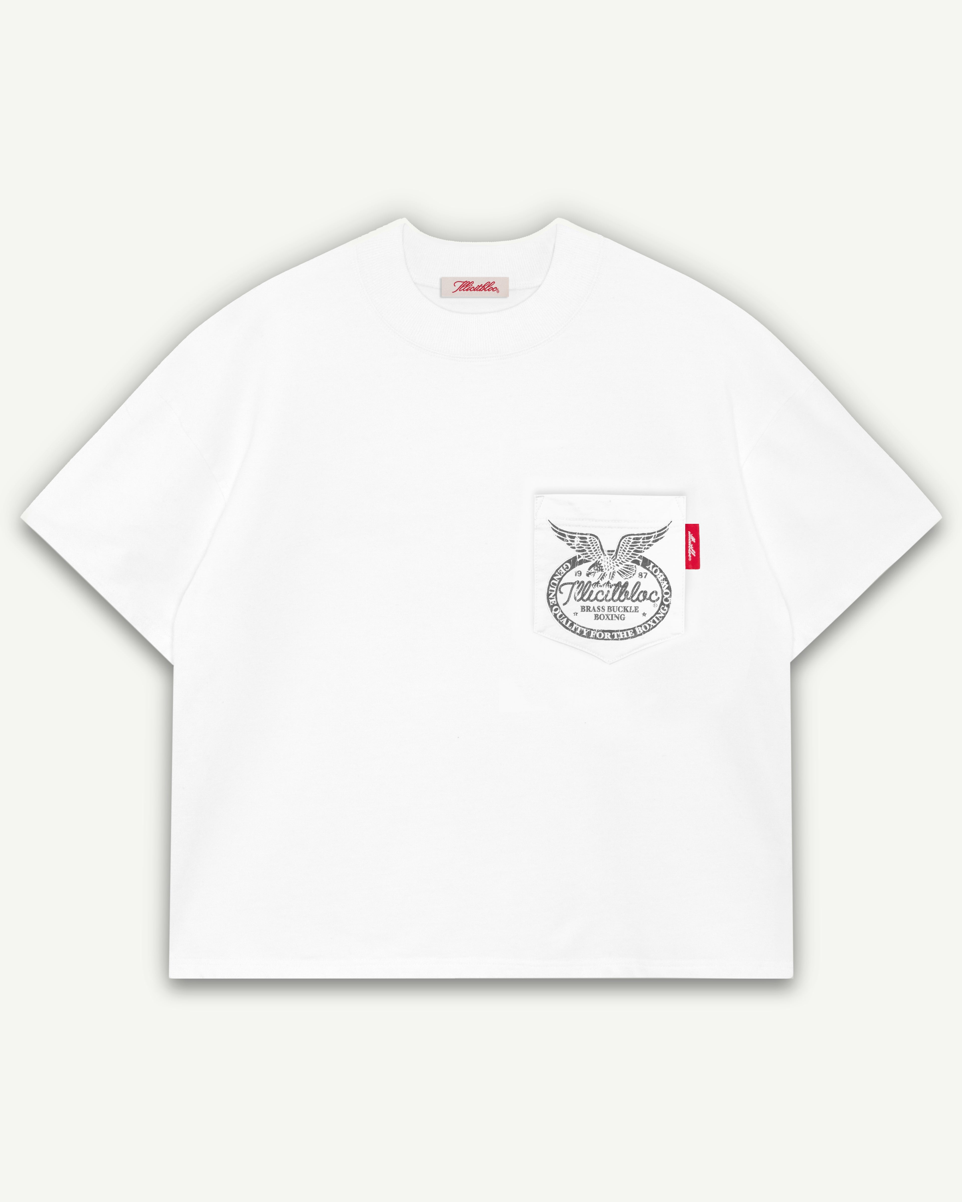 HORSEPOWER CLOUDWEAVE™ POCKET T-SHIRT - WHITE