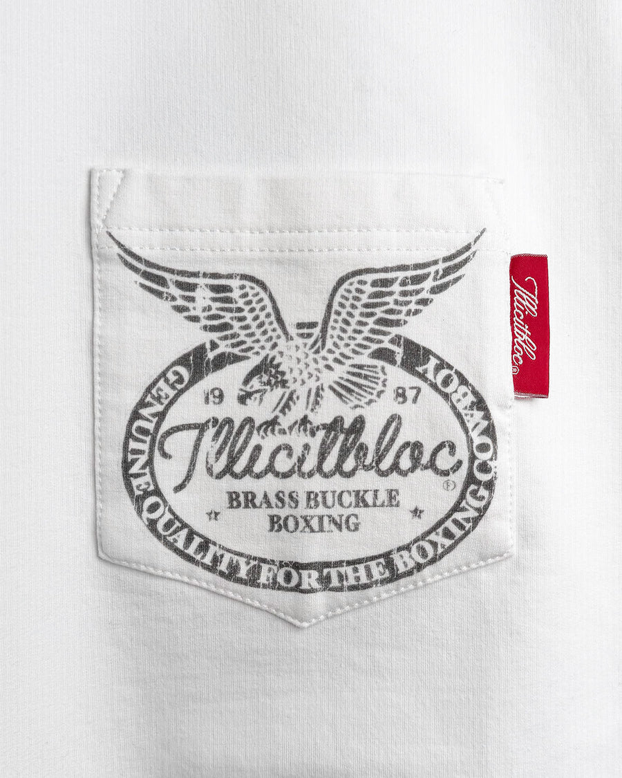 HORSEPOWER CLOUDWEAVE™ POCKET T-SHIRT - WHITE