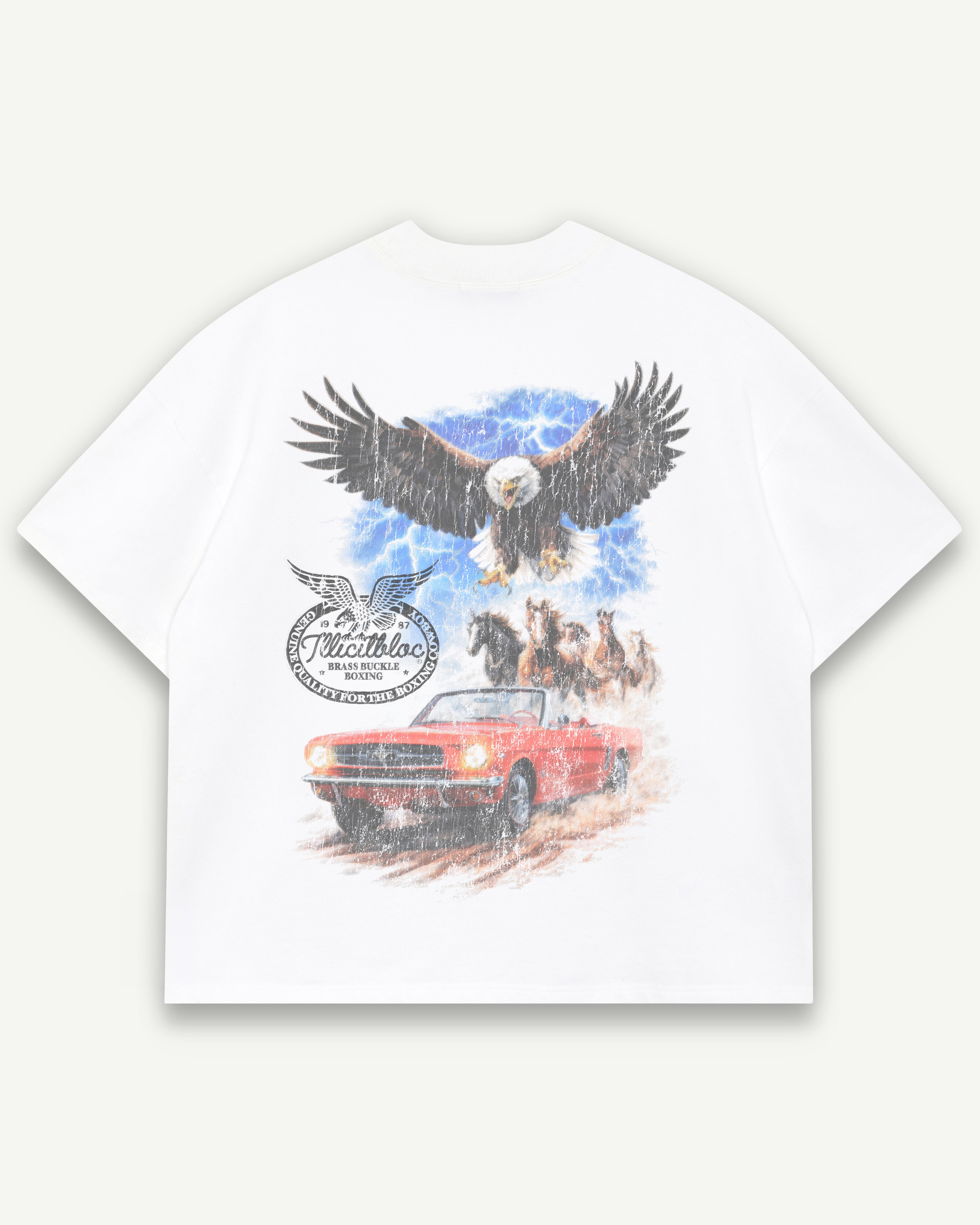 HORSEPOWER CLOUDWEAVE™ POCKET T-SHIRT - WHITE