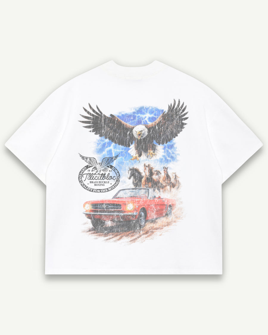 HORSEPOWER CLOUDWEAVE™ POCKET T-SHIRT - WHITE