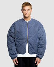Load image into Gallery viewer, QUILTED BOMBER - WASHED NAVY
