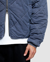 Load image into Gallery viewer, QUILTED BOMBER - WASHED NAVY
