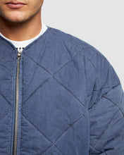 Load image into Gallery viewer, QUILTED BOMBER - WASHED NAVY
