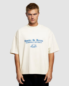 DESCENTE T-SHIRT - OYSTER
