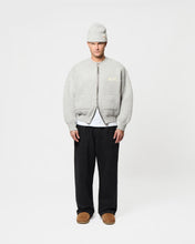 Load image into Gallery viewer, CHAINSTITCH KNIT BOMBER - GREY
