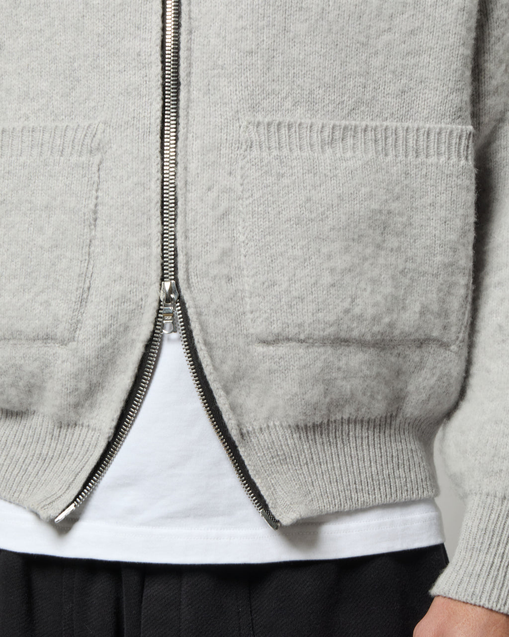 Chainstitch Knit Bomber - Grey