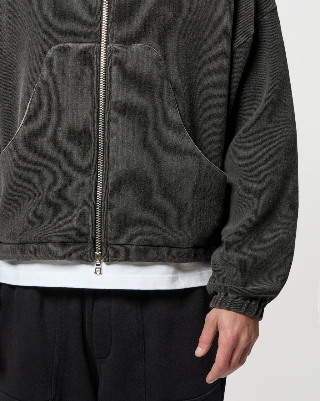 Ottoman Track Jacket - Washed Black