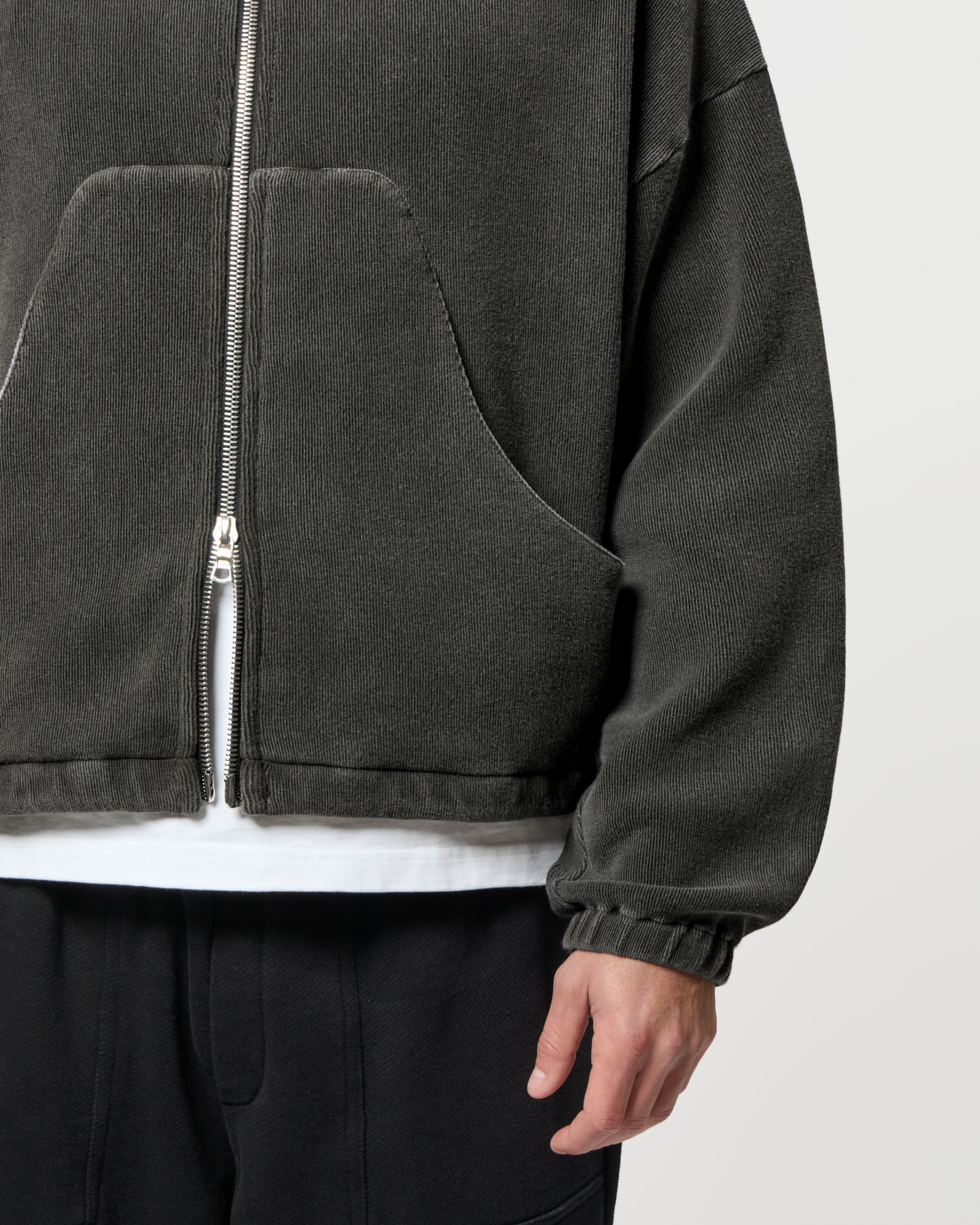 Ottoman Track Jacket - Washed Black