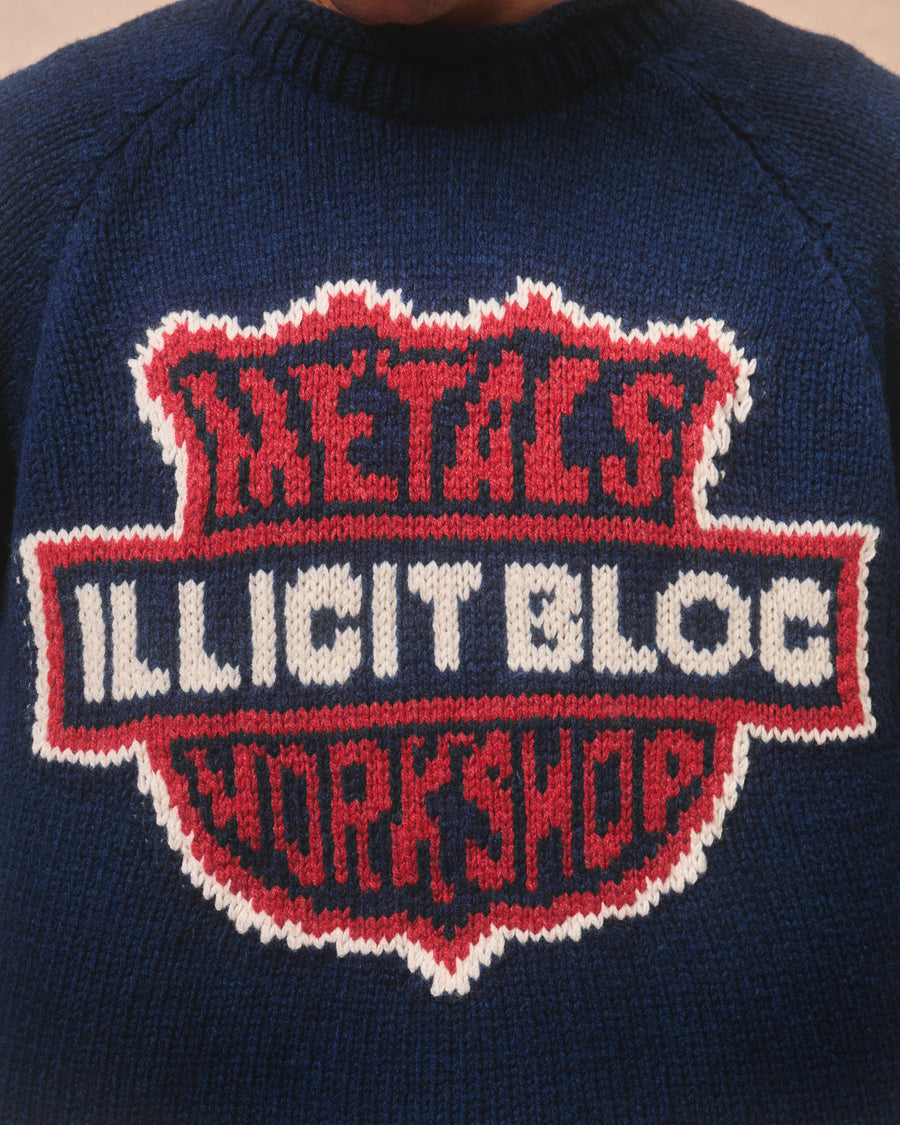 WORKSHOP ROLLNECK PULLOVER - NAVY