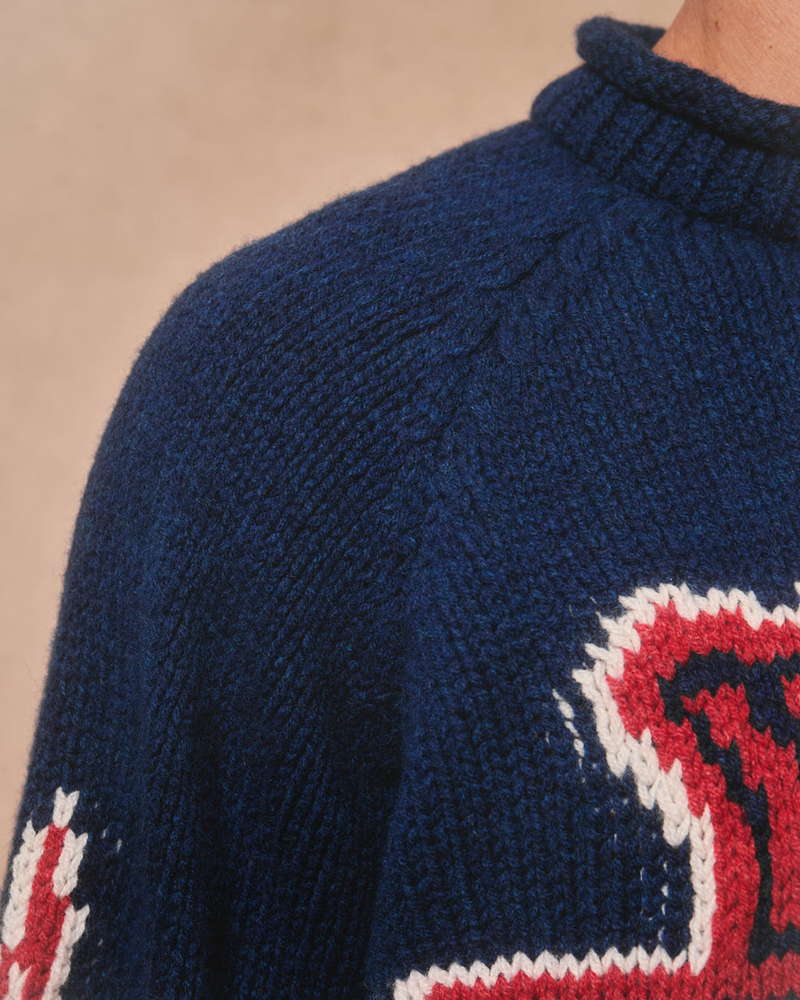 WORKSHOP ROLLNECK PULLOVER - NAVY