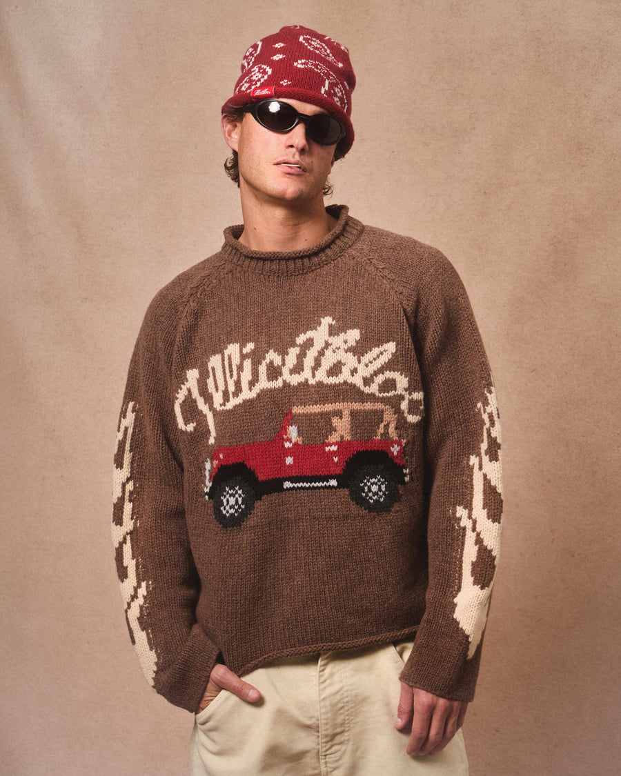 OFF-RODEO ROLLNECK PULLOVER - TABACCO