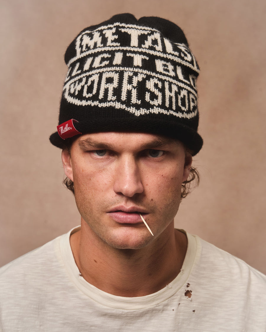 WORKSHOP ROLLBACK BEANIE - BLACK