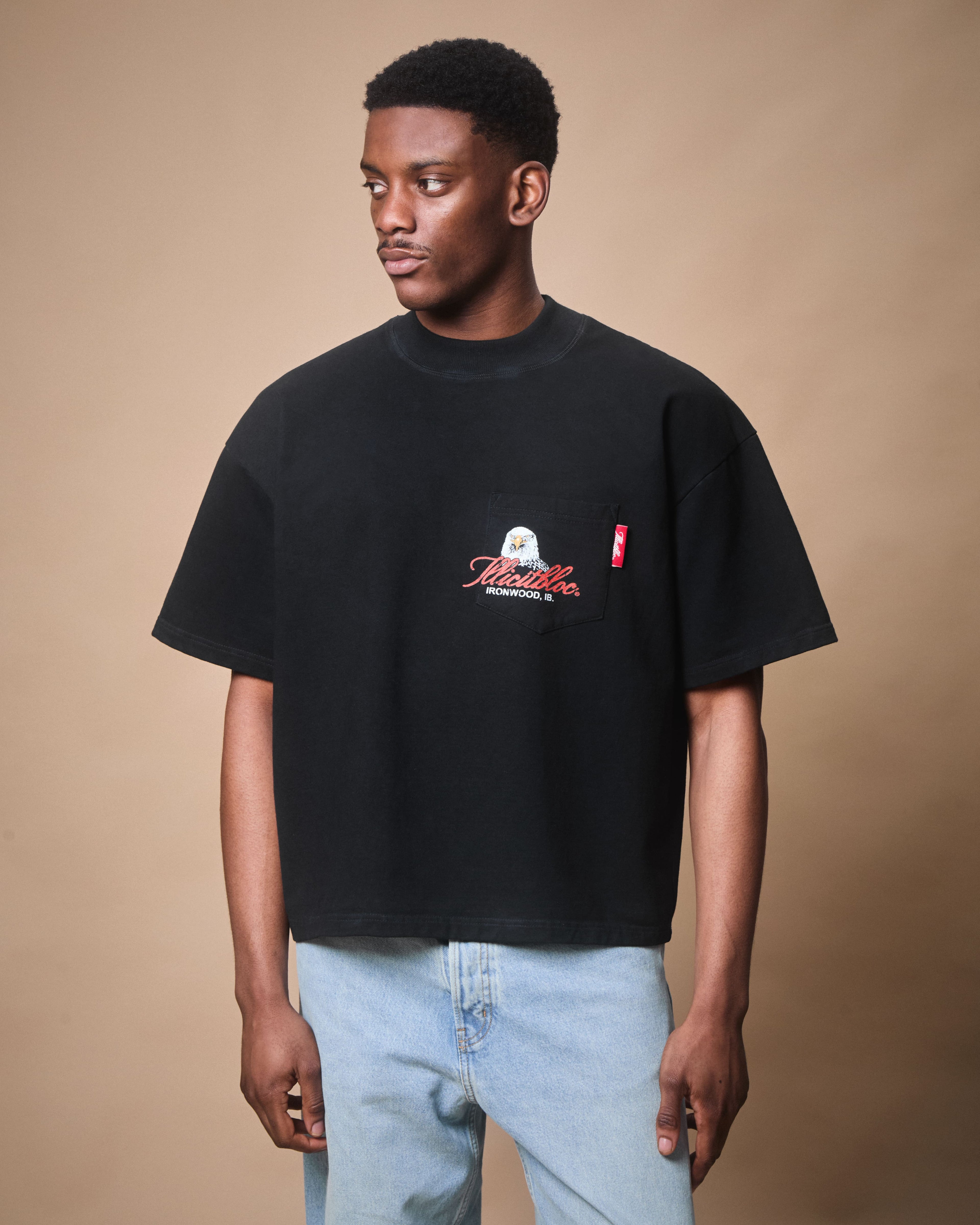 EAGLE CLOUDWEAVE™ POCKET T-SHIRT - VINTAGE BLACK