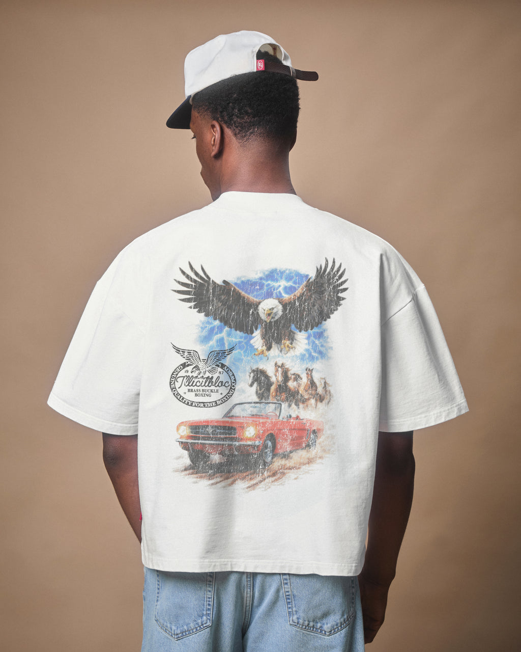 HORSEPOWER CLOUDWEAVE™ POCKET T-SHIRT - WHITE