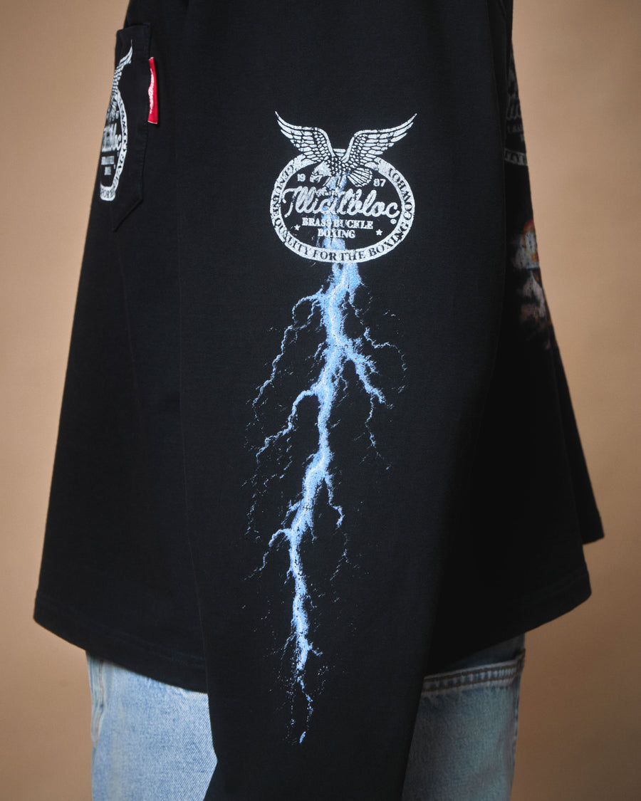 HORSEPOWER CLOUDWEAVE™ POCKET LONG SLEEVE T-SHIRT - VINTAGE BLACK