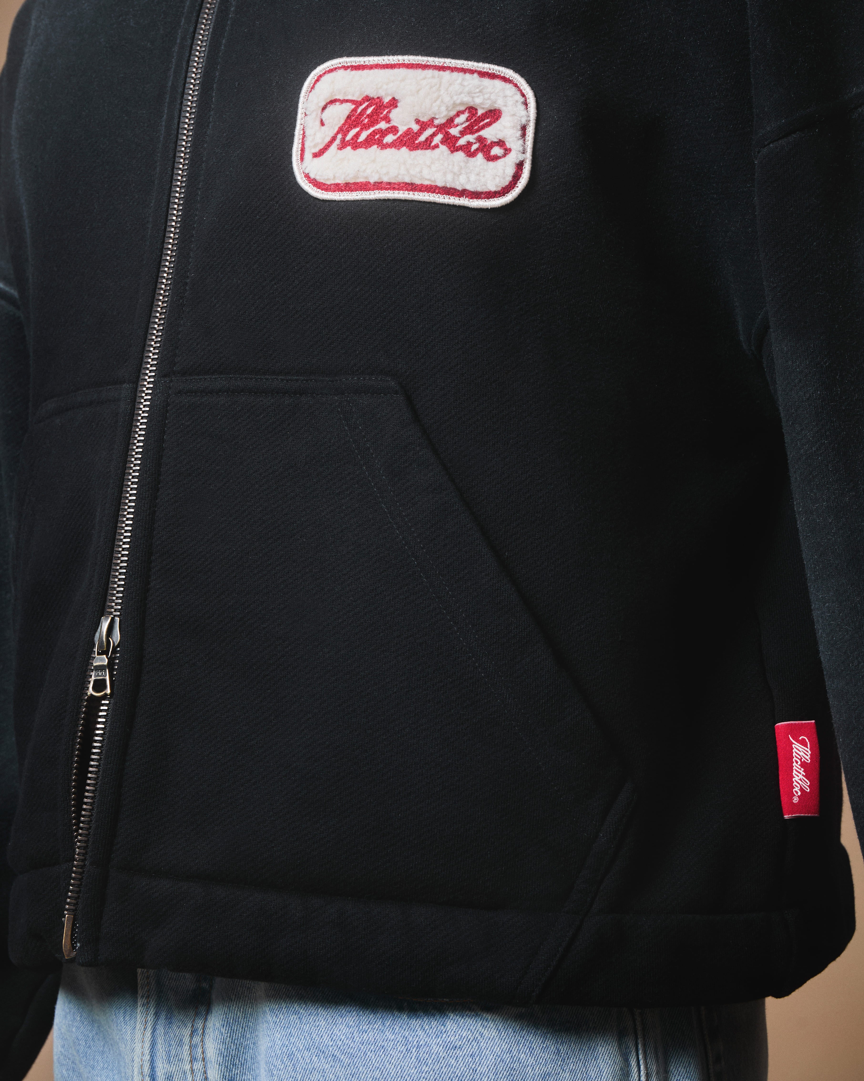 LEGACY PATCHWORK TITANWEAVE™ ZIP HOODIE - SUN FADED BLACK