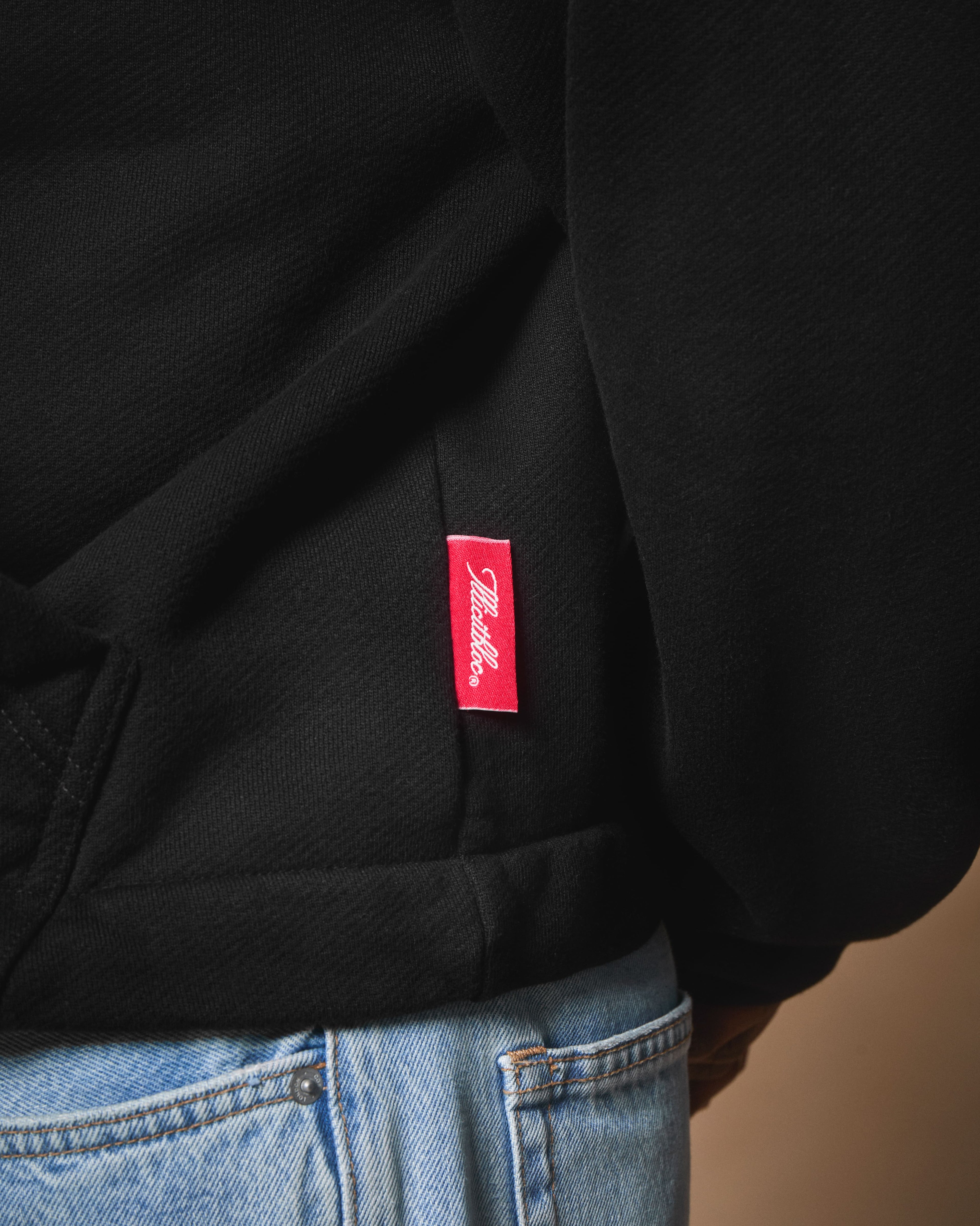 PATCHWORK TITANWEAVE™ ZIP HOODIE - BLACK