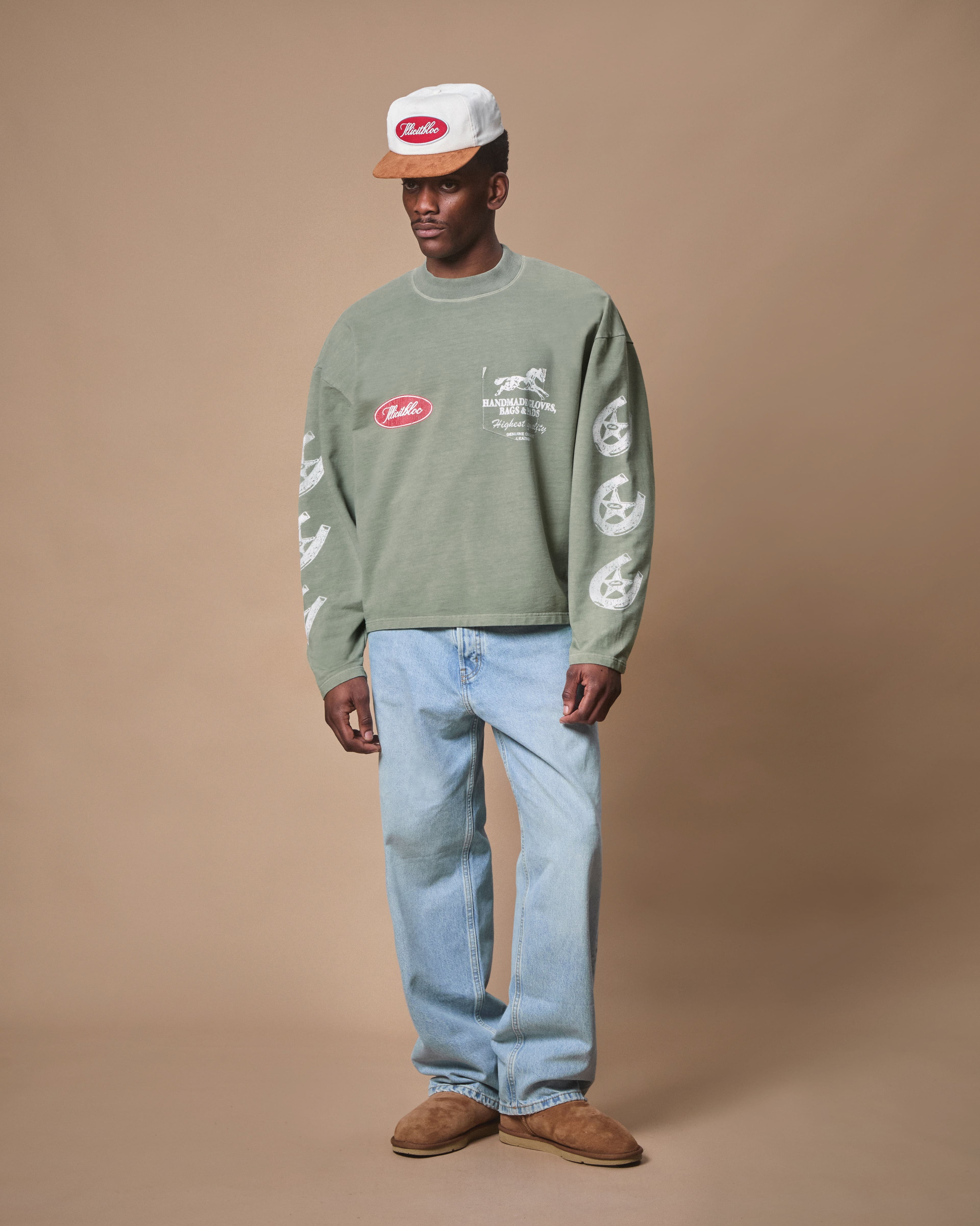 PADS CLOUDWEAVE™ FADED POCKET LONG SLEEVE T-SHIRT - MOSS GRAY