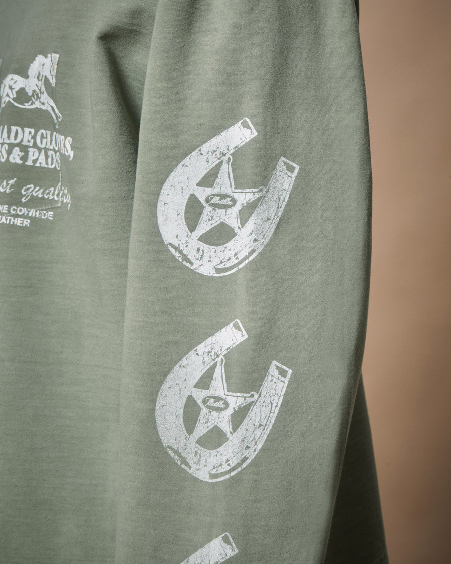 PADS CLOUDWEAVE™ FADED POCKET LONG SLEEVE T-SHIRT - MOSS GRAY