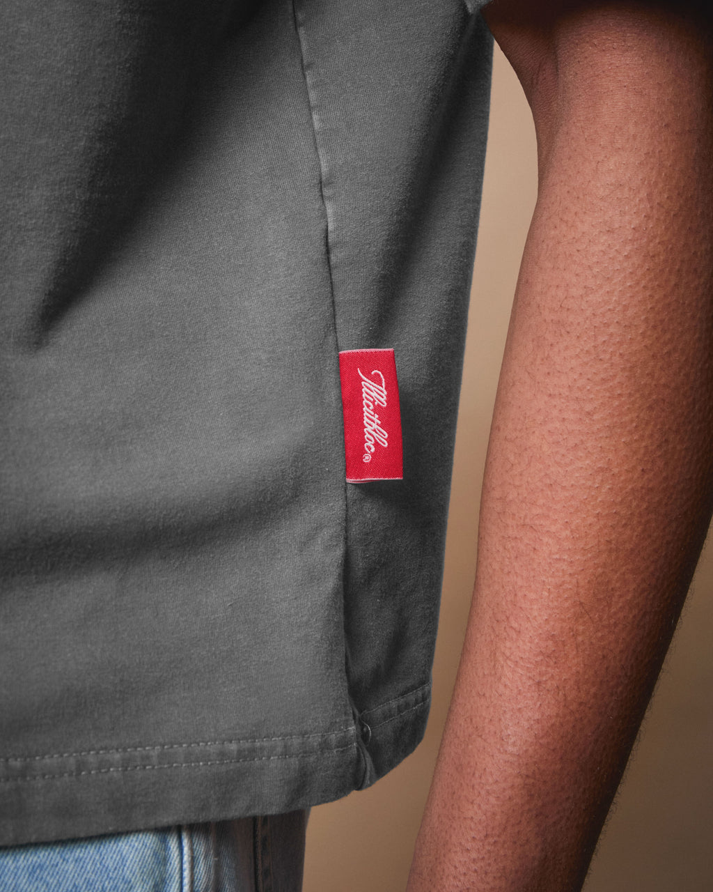 LEATHERS CLOUDWEAVE™ FADED POCKET T-SHIRT - CHARCOAL