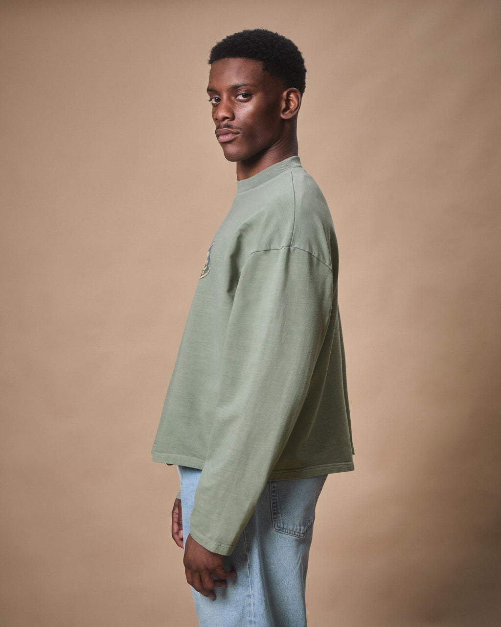 LEATHERS CLOUDWEAVE™ LONG SLEEVE T-SHIRT - MOSS GRAY