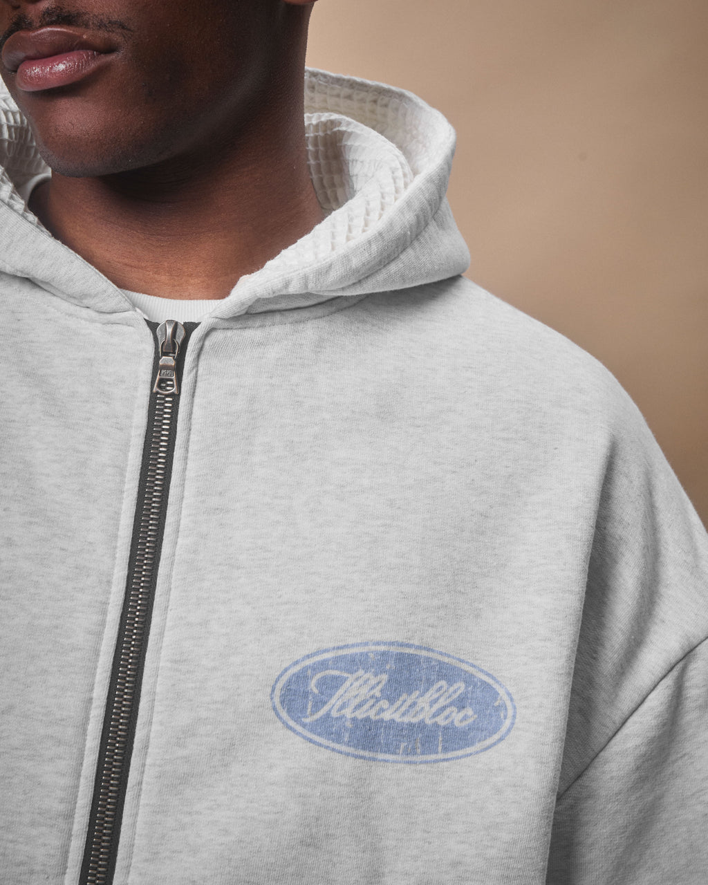 FLIGHT WAFFLE LINED ZIP HOODIE - HEATHER