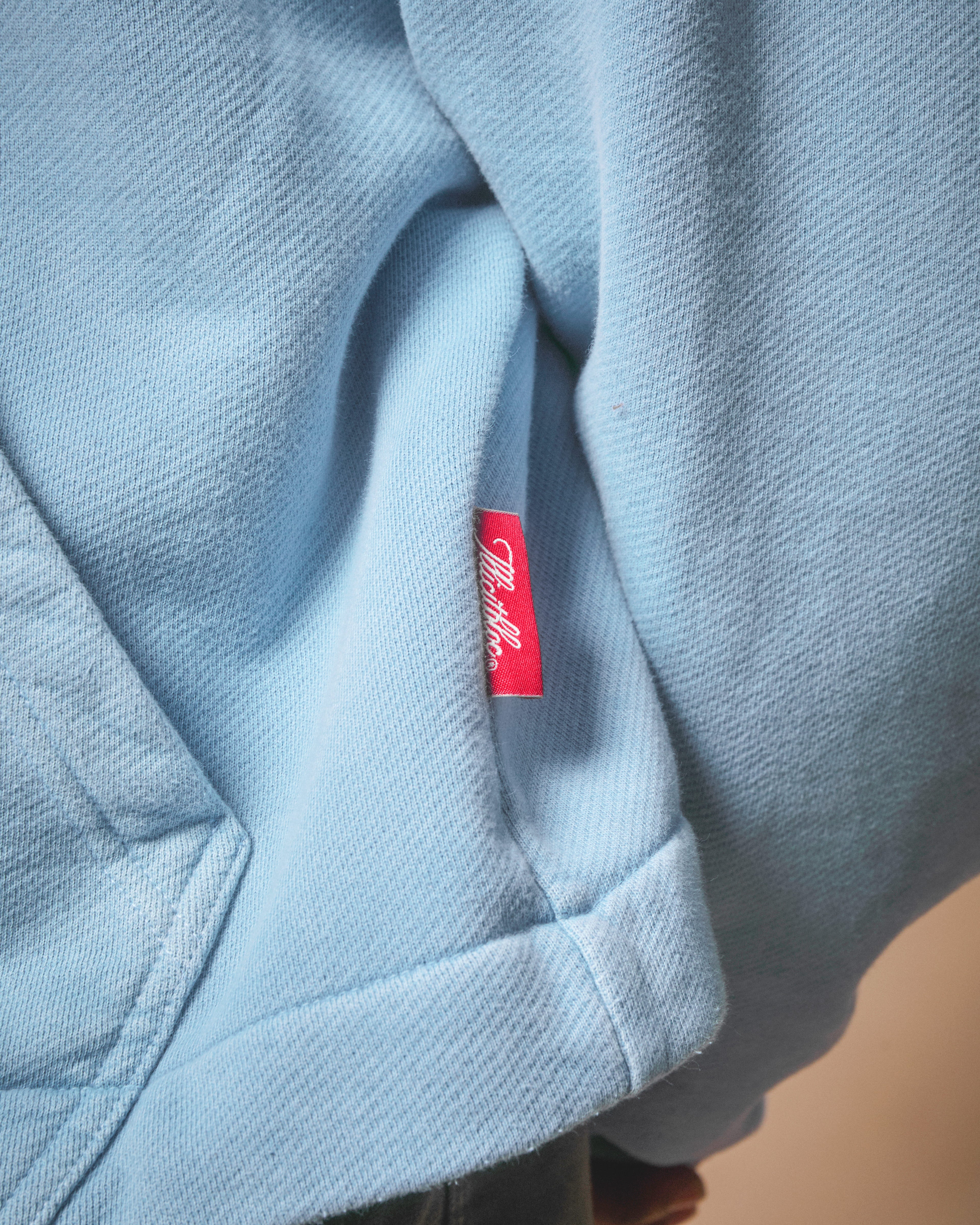 PATCHWORK TITANWEAVE™ ZIP HOODIE - POWDER BLUE