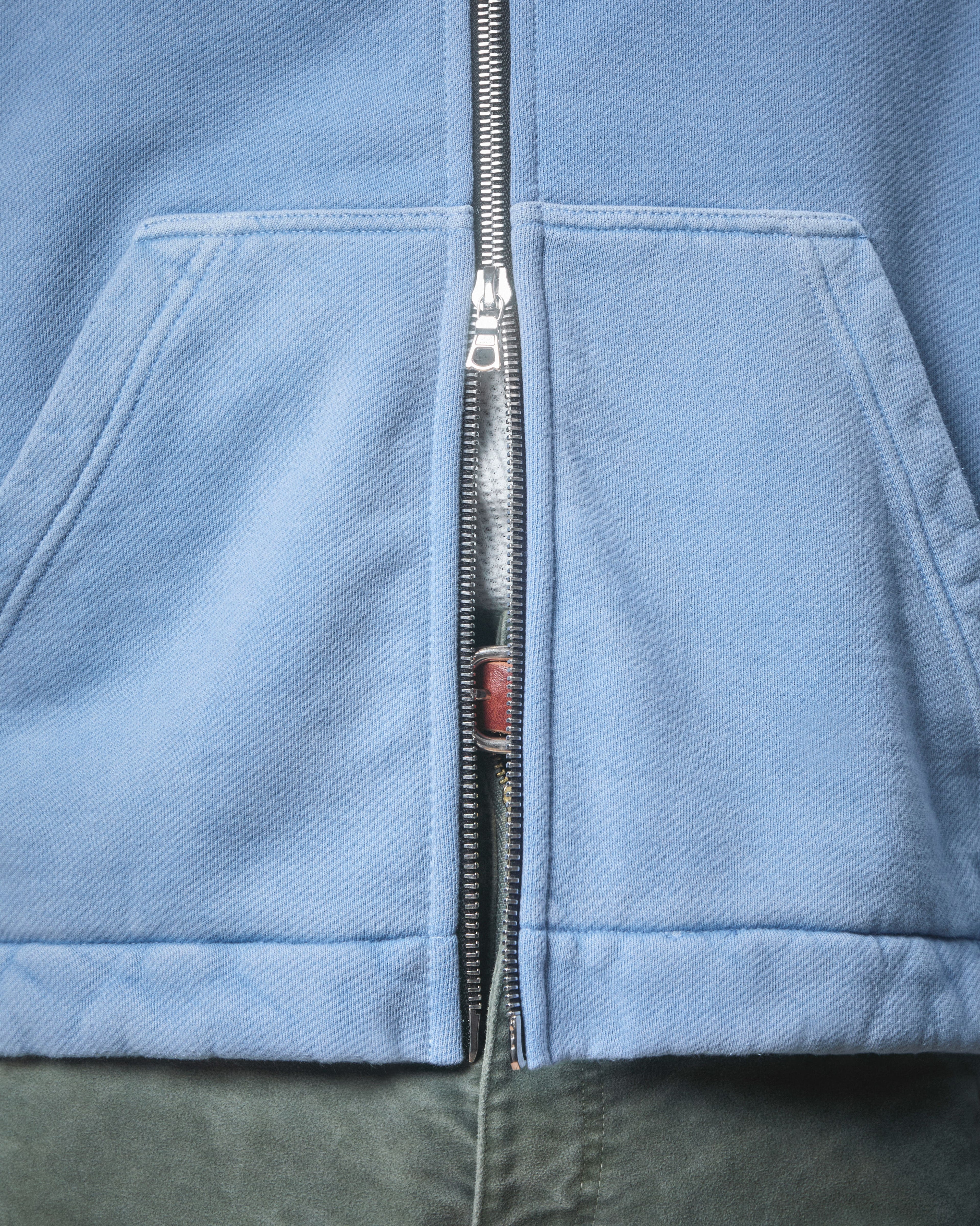 PATCHWORK TITANWEAVE™ ZIP HOODIE - POWDER BLUE